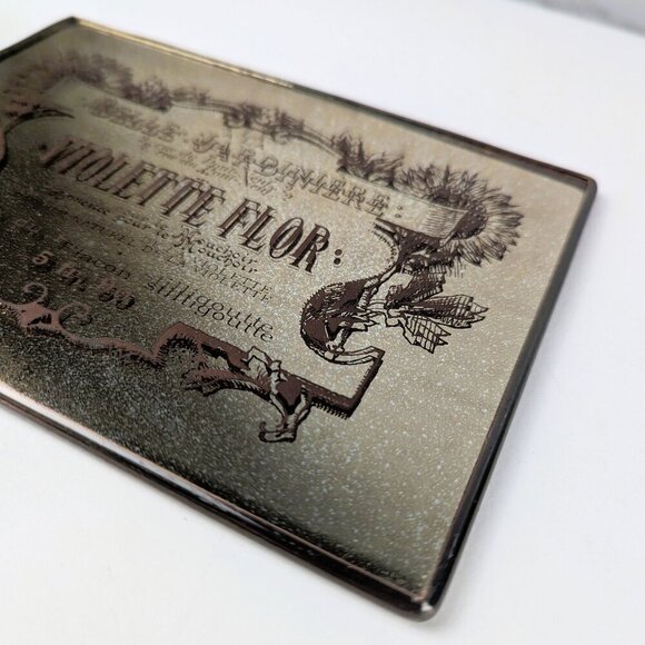 Small Decorative Mirror Vintage French Perfume Label - Picture 2 of 7